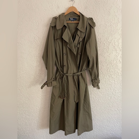 Polo Ralph Lauren Other - Polo Ralph Lauren® RARE 90s Double Breasted Trench Coat - Olive Green - XL